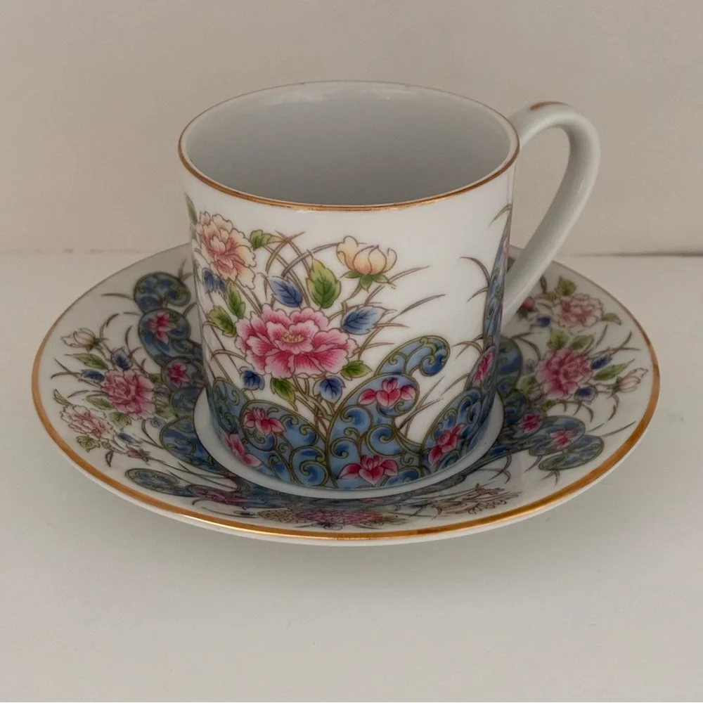 NWT Vintage Laudel for Macy’s Porcelain Made in Japan Demitasse Tea Cup/Saucer